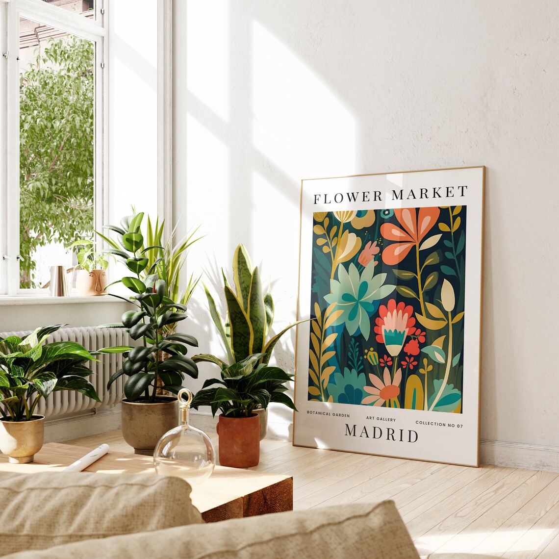 Madrid Flower Market Botanical Art Print, Modern Floral - Image 3