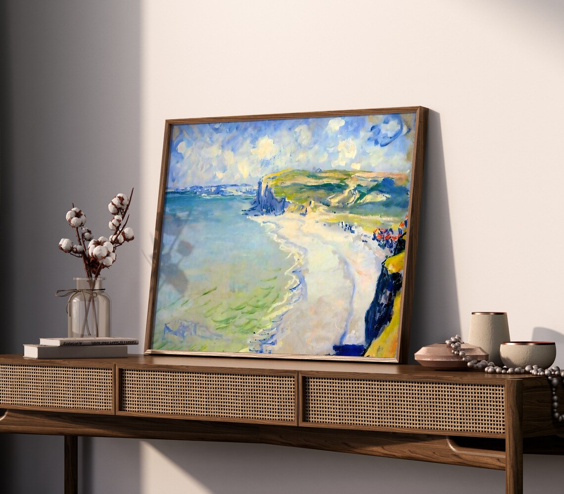 Monet's The Beach at Pourville, Scenic Landscape Art Print - Image 2