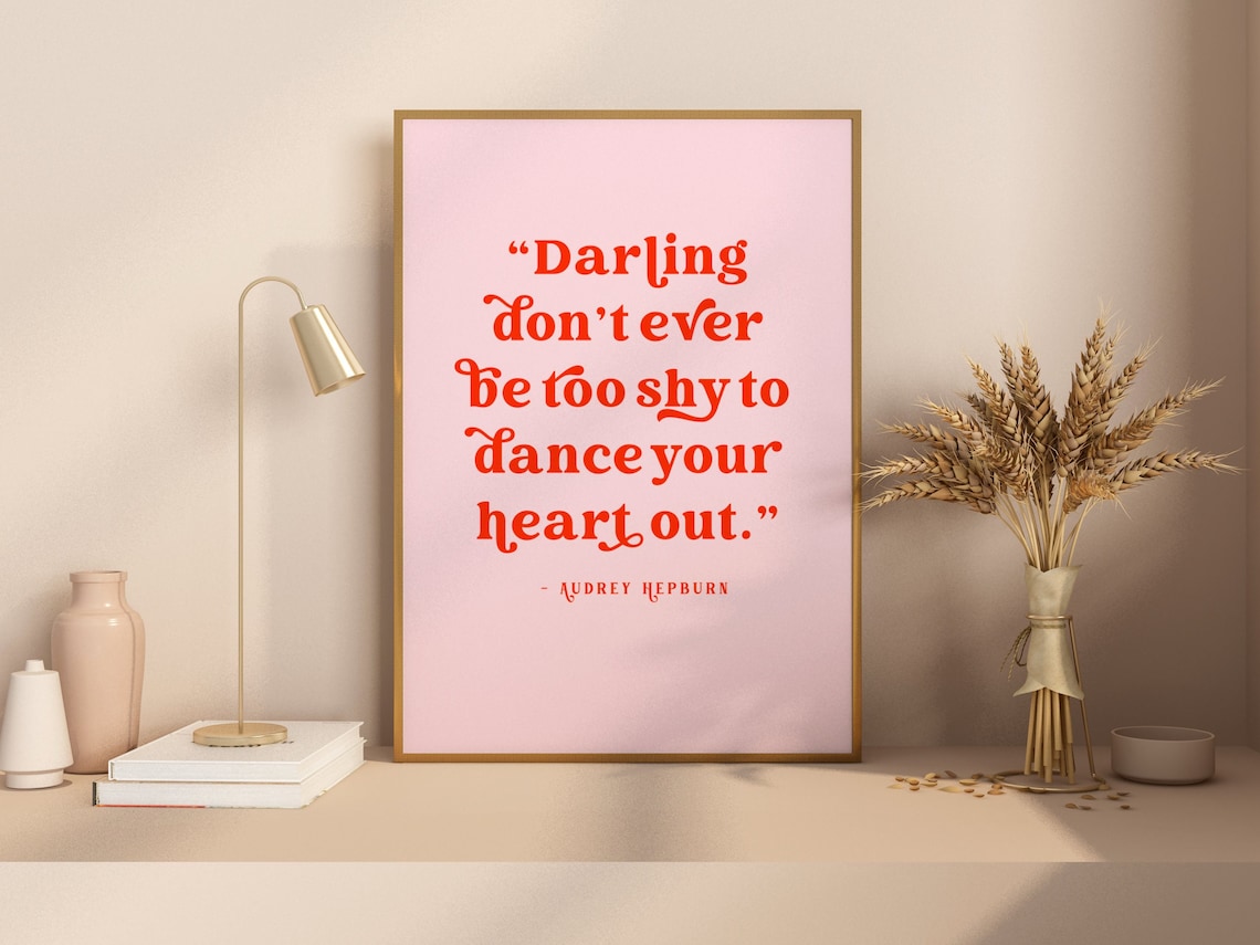 Audrey Hepburn Quote, Minimalist Poster Print - Image 3