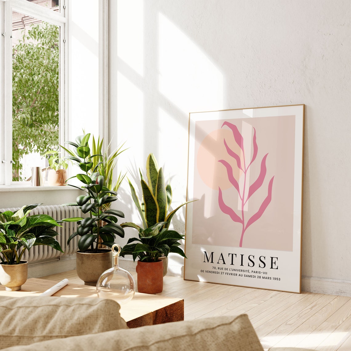 Henri Matisse 1953 Paris Exhibition Pink Abstract Cut Out Poster - Image 4