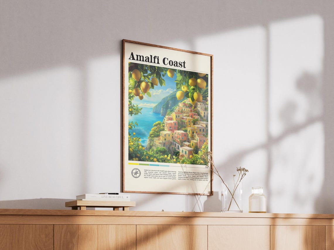 Amalfi Italy Travel Print Amalfi Travel Art Wall Decor Home Decor Wall Art City Travel Poster Gifts Italy Poster Italy Travel Print - Image 3