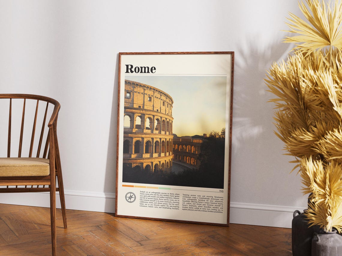 Rome Travel Print Rome Colosseum Print Rome Italy Wall Art Rome Poster Colosseum Photo Rome Italy Poster Print Rome Colosseum Decor - Image 4