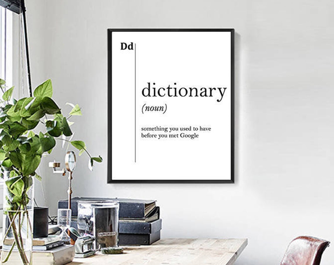 Dictionary Funny Modern Definition Typography Quote Humor Wall Art - Image 2