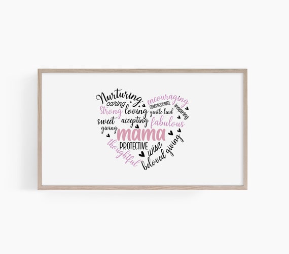 Mothers Day Frame Tv Art I Love Mom Frame Tv Art Mothers Day Tv Art Decor Frame Tv Art For Mothers Day T595