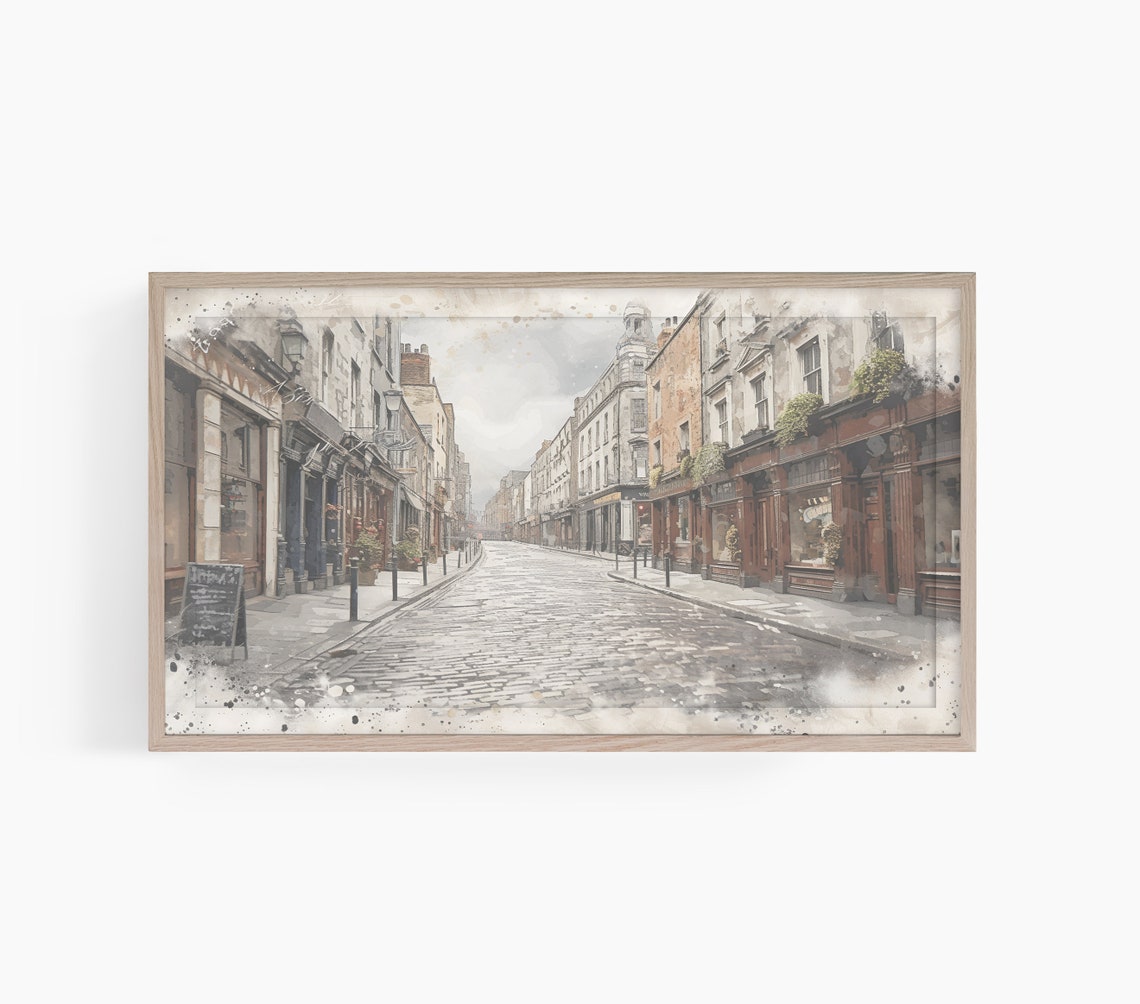 Antique Sketch Frame Tv Art Frame Tv Art Irish Street Vintage Art Vintage Frame Tv Art City Tv Art Ireland City Frame Tv Art
