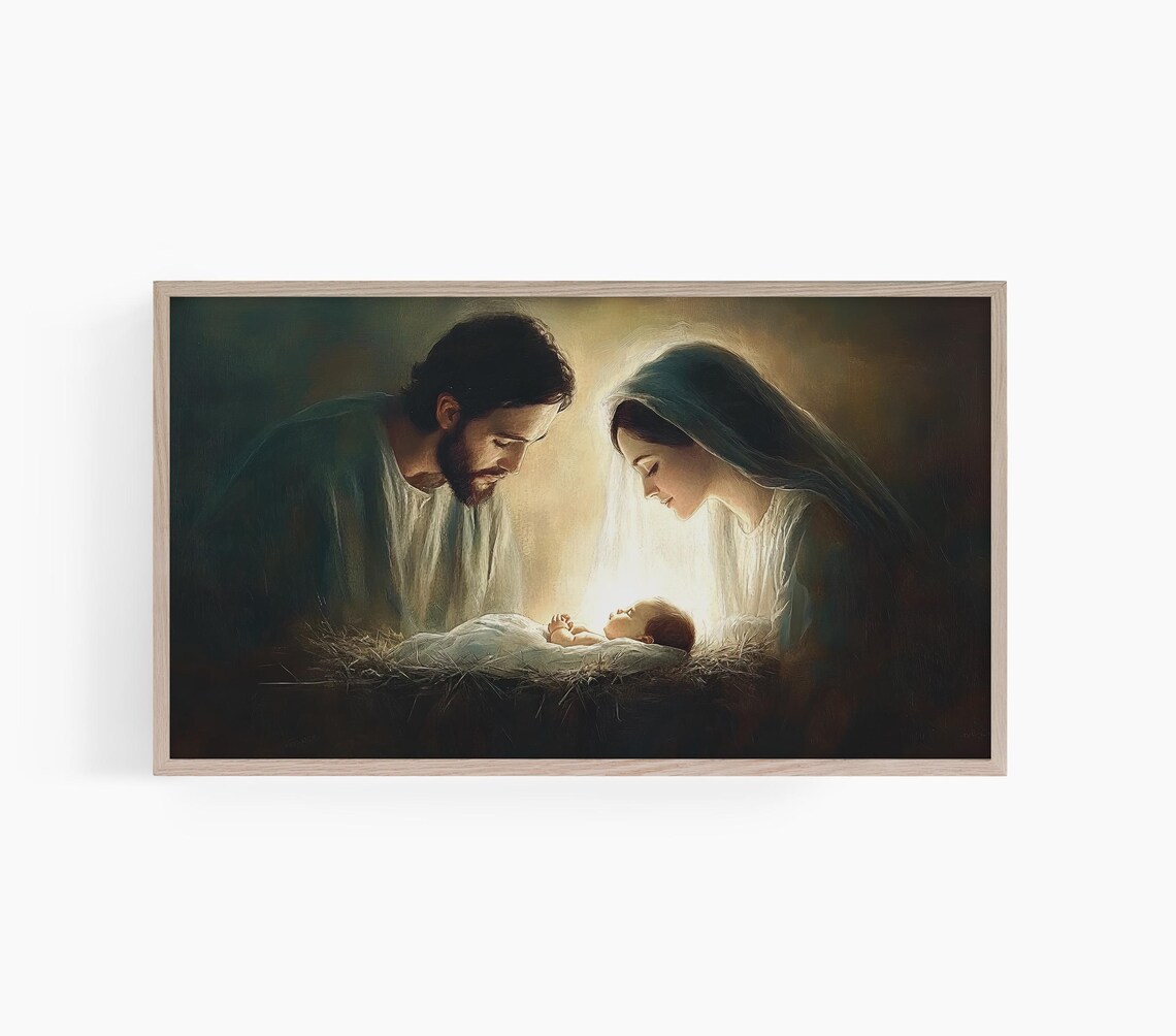 Frame Tv Birth Of Jesus Holiday Poster Print