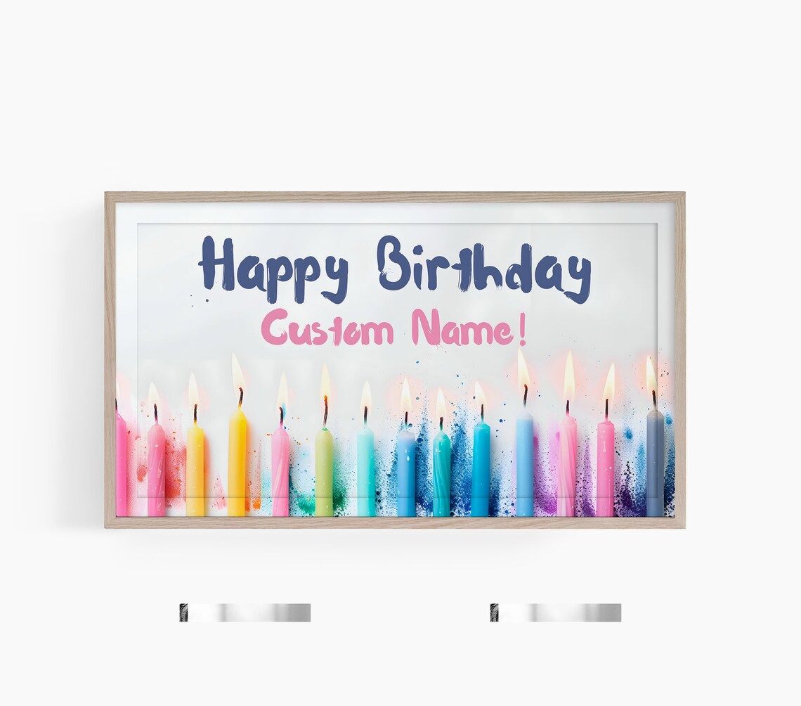 Happy Birthday Personalized TV Art Poster