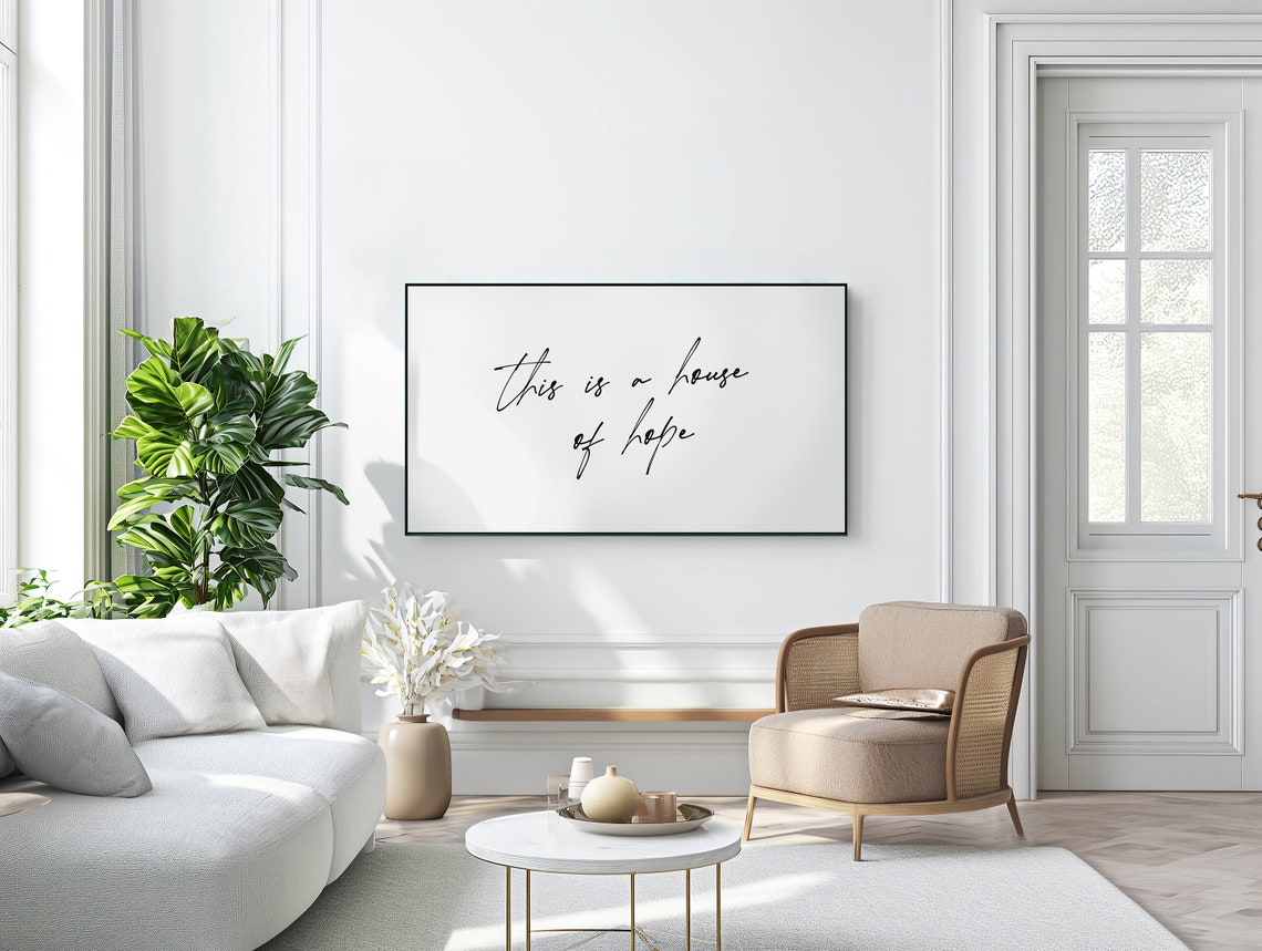 This Is a House of Hope Script Quote Minimalist Home Wall Art - Image 2