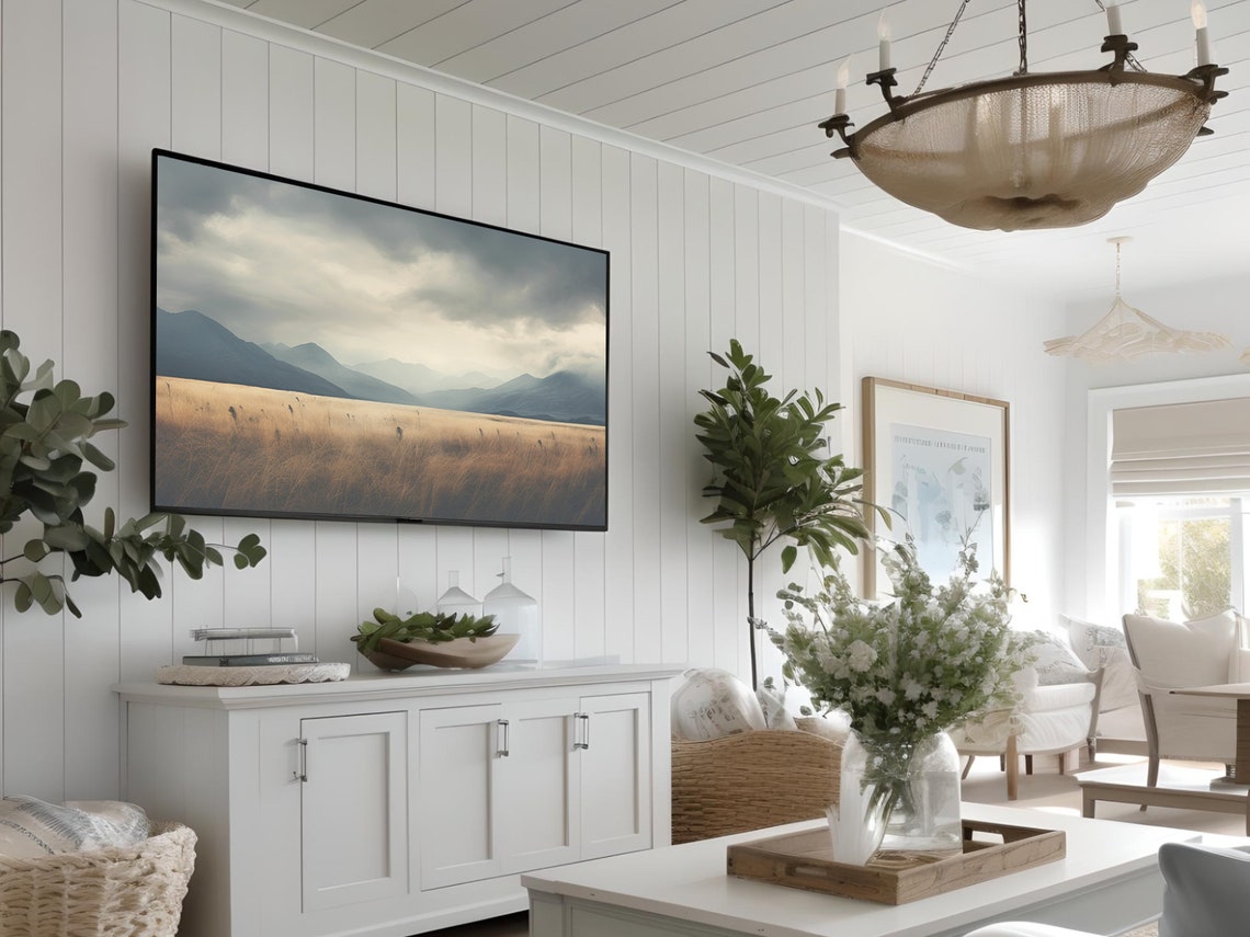Frame Tv Art Moody Country Landscape Painting Watercolor Art Tv Spring Landscape Tv Art Twelveonecollective Instant Art - Image 3