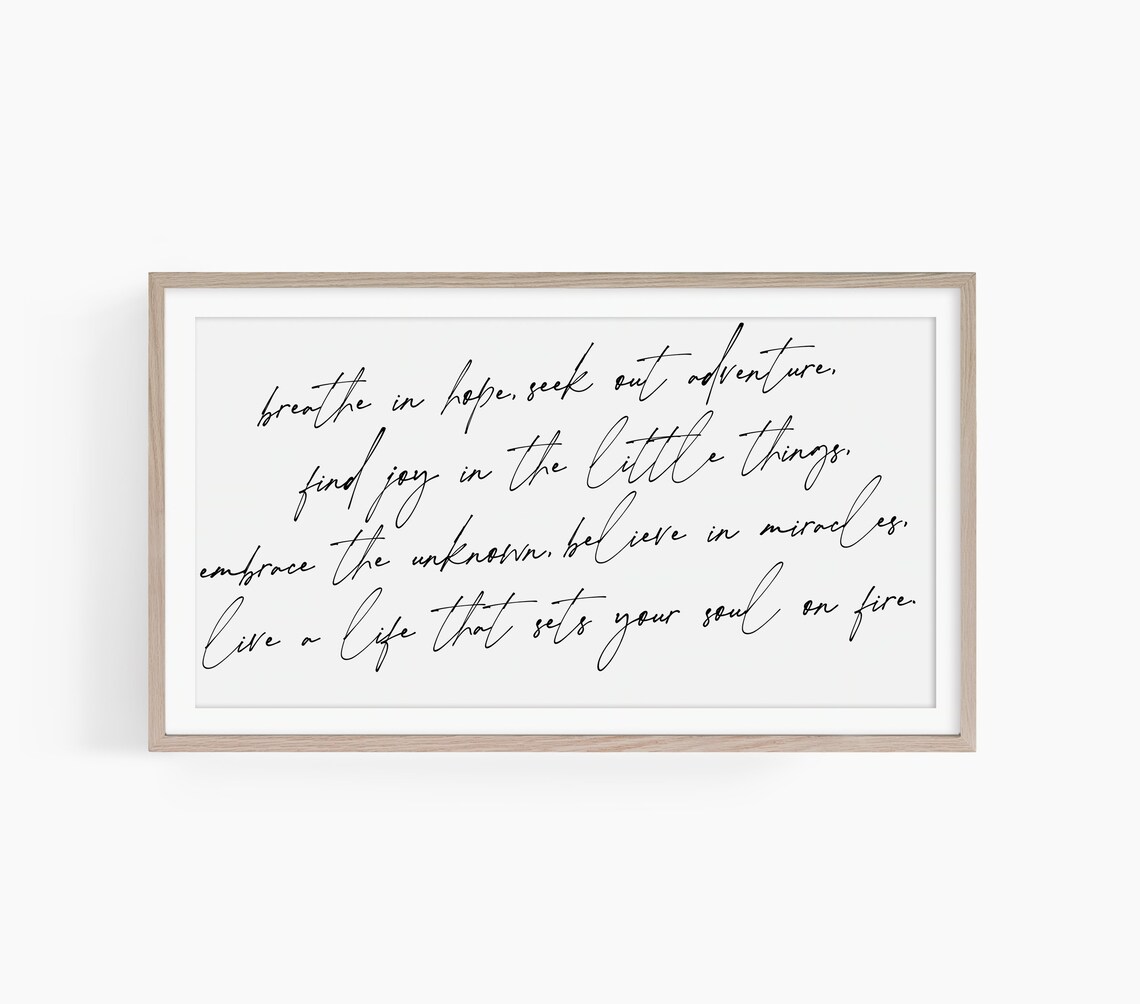 Minimalistic Quote Art Print, Home Decor