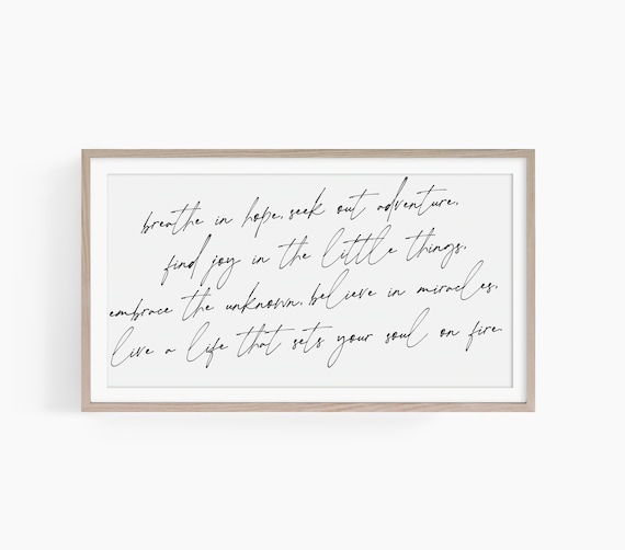 Minimalistic Quote Art Print, Home Decor