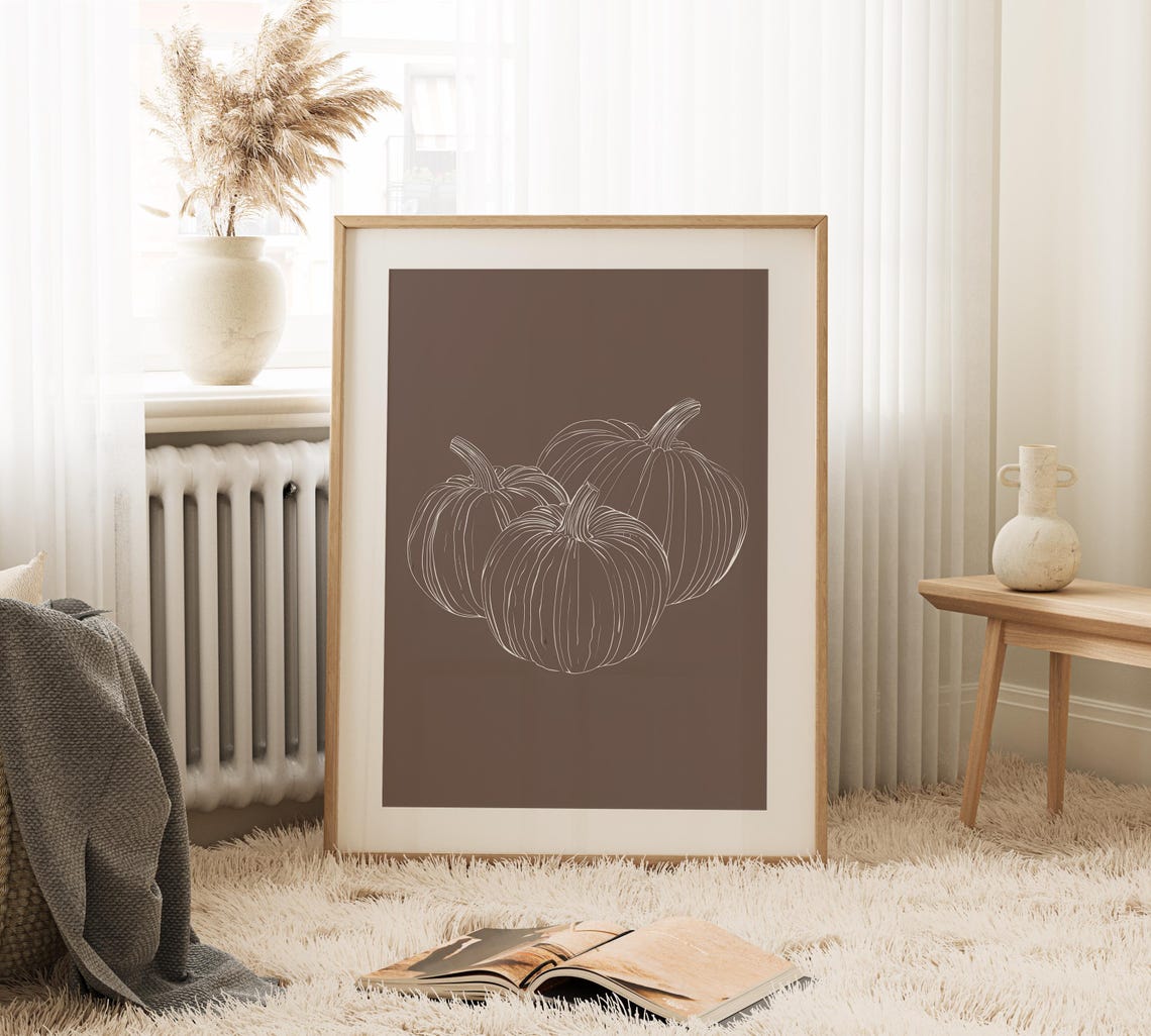 Pumpkin Art Print, Fall Decor - Image 3