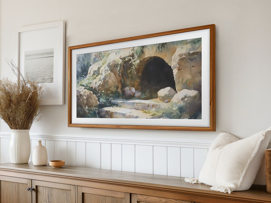 The Empty Tomb Easter Christian Art Print - Image 2