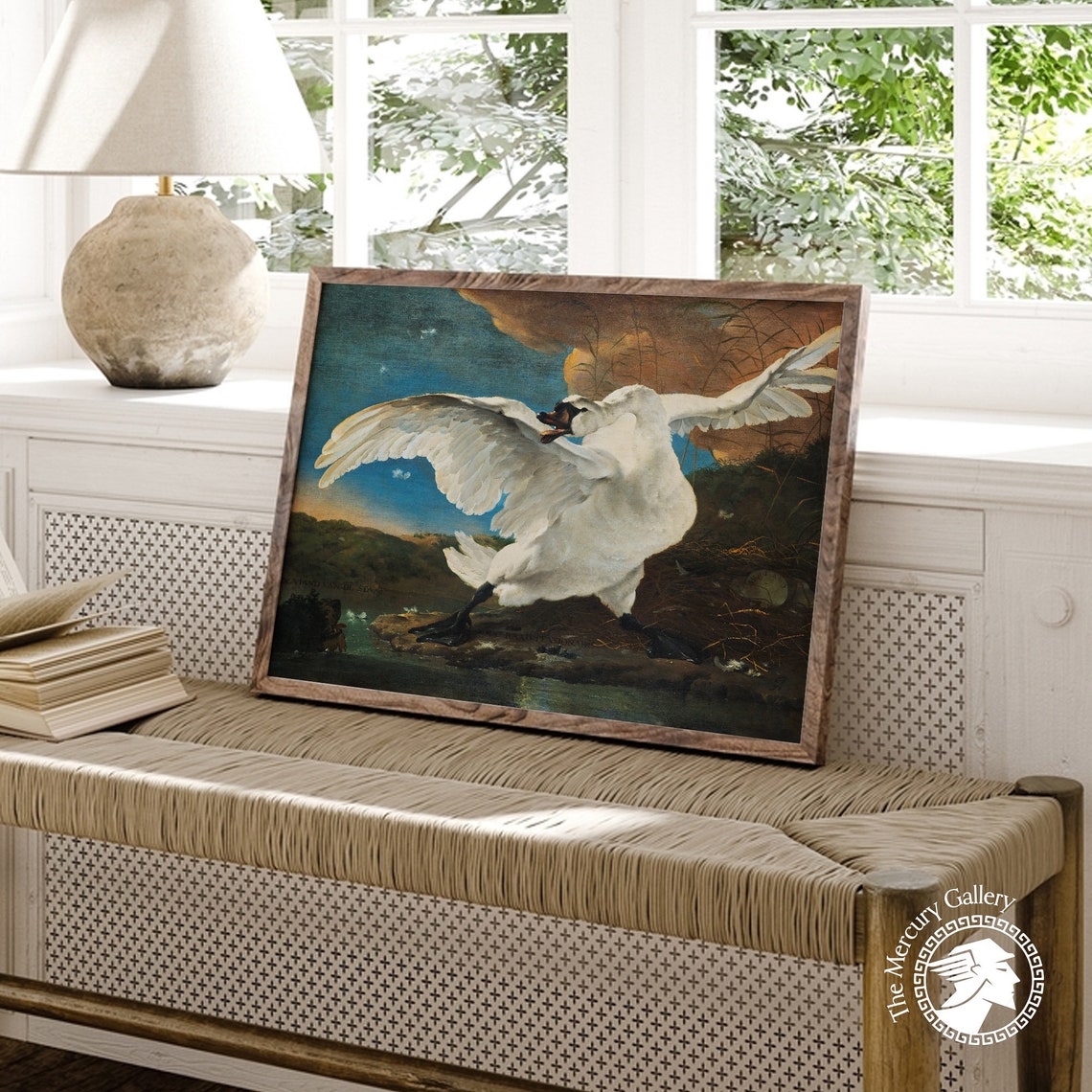 Jan Asselijn The Threatened Swan Defending Nest 1650 Baroque Art Print - Image 4