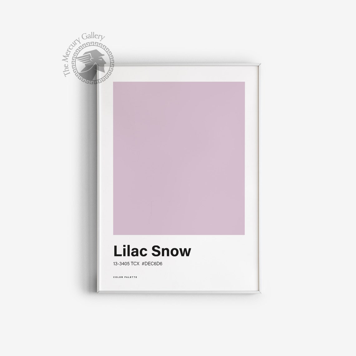 Lilac Snow Color Palette Swatch Minimalist Soft Purple Wall Art Poster - Image 3