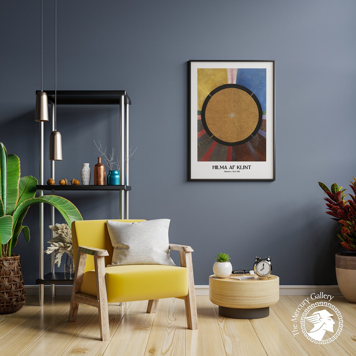 Hilma Af Klint Alterpiece No 3 1915 Golden Sun Circle Art Print - Image 2