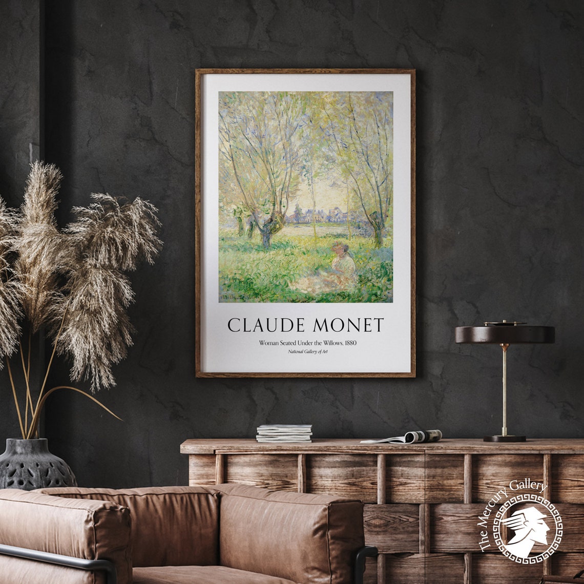 Claude Monet Woman Seated Under Willows 1880 Dappled Art Poster - Image 5