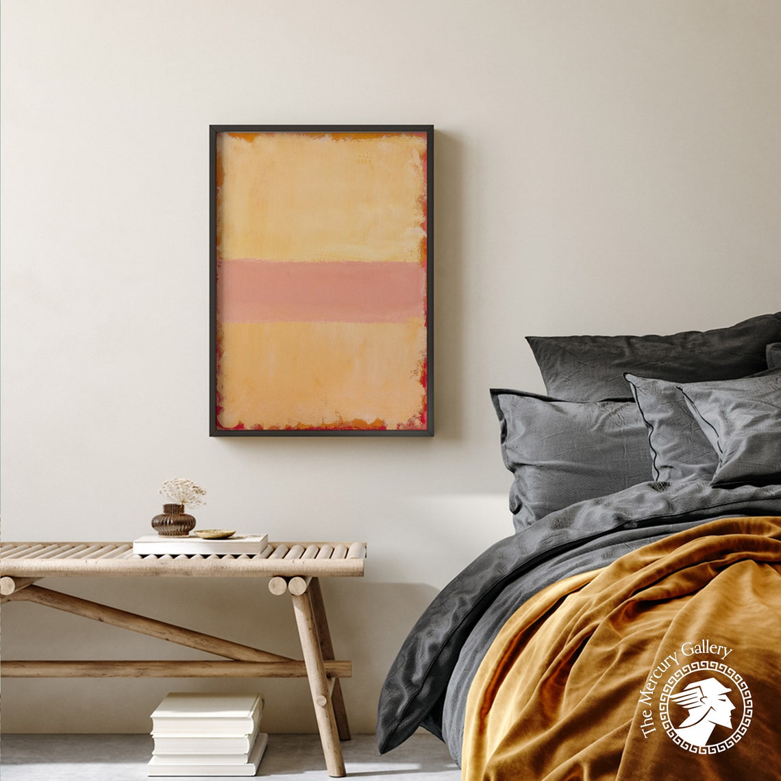 Mark Rothko Peach Beige With Coral Band Warm Minimalist Art Poster - Image 6