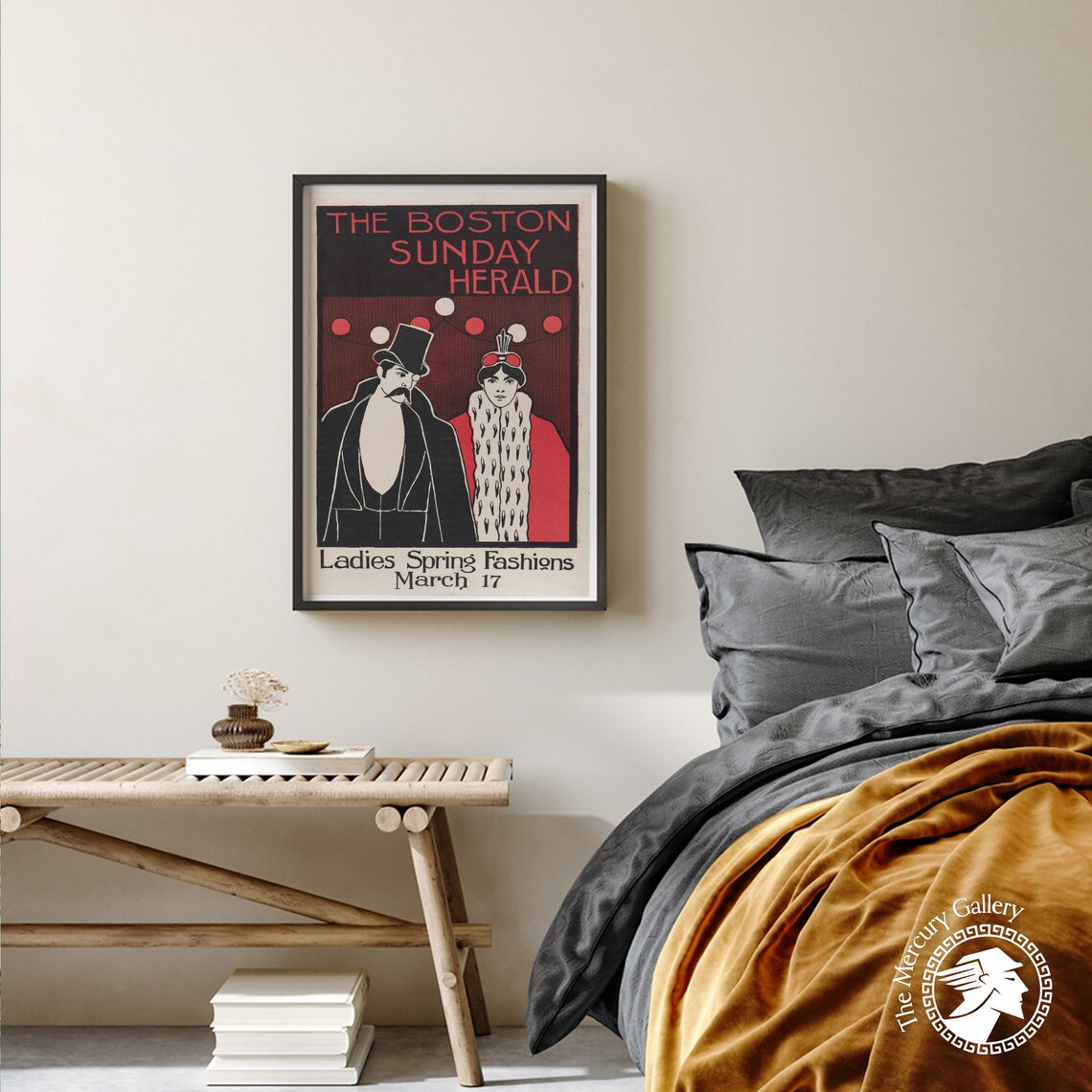 Boston Sunday Herald Art Deco Vintage Advertising Print - Image 2