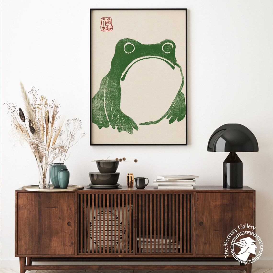Japanese Vintage Green Frog Art Print, Matsumoto Hoji - Image 6