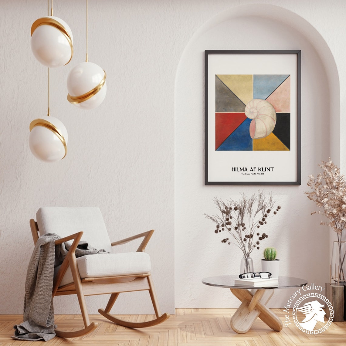 Hilma Af Klint The Swan No 20 1914 Spiral Shell Color Poster - Image 6