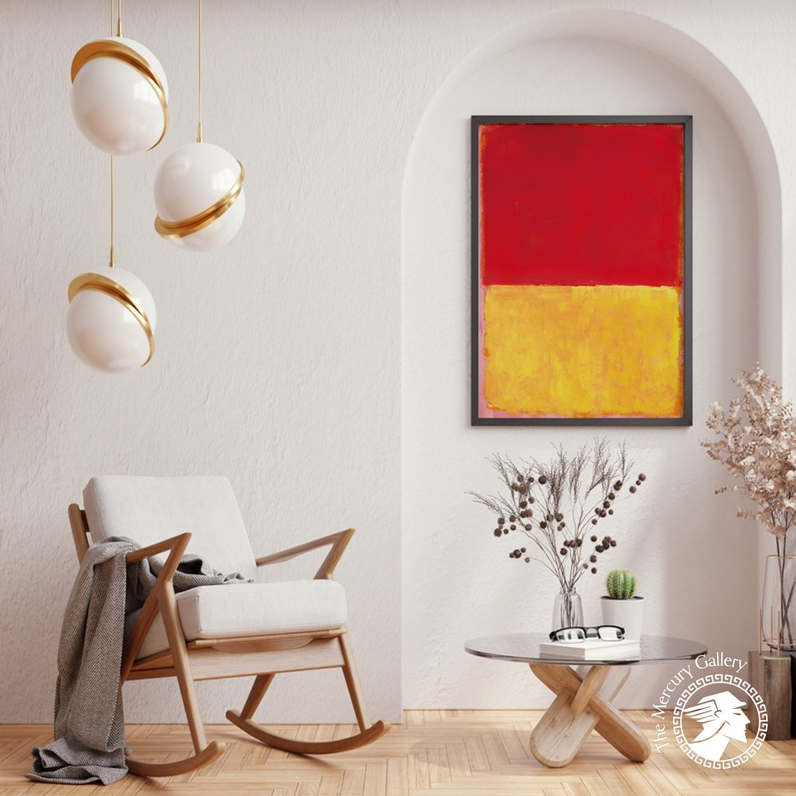 Mark Rothko Bold Red Over Yellow Vibrant Abstract Color Field Poster - Image 6