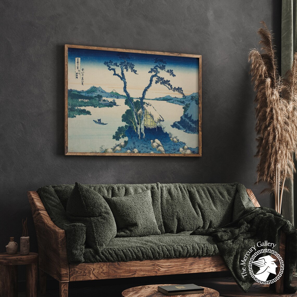 Hokusai Mount Fuji Over Lake Hakone Pines Japanese Woodblock Landscape Poster - Image 2