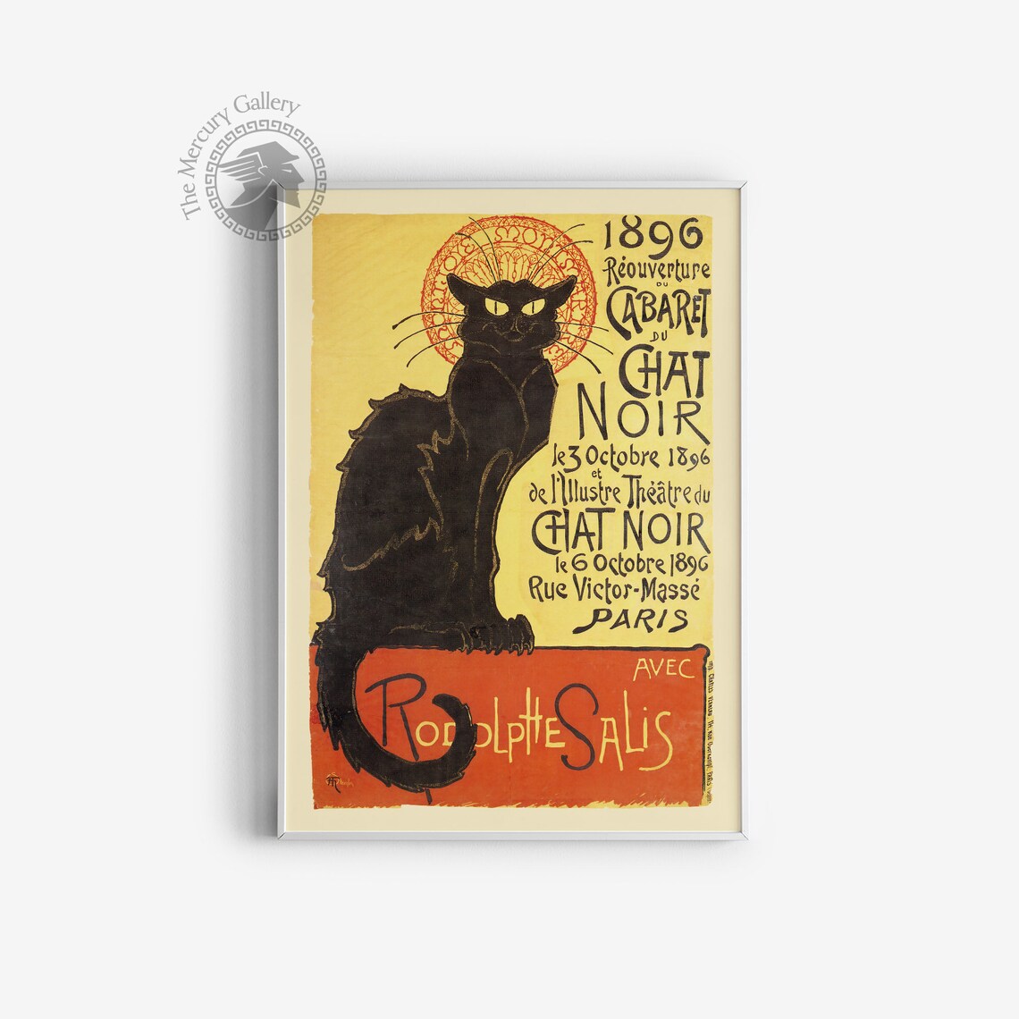 Le Chat Noir Vintage French Black Cat Art Print - Image 3