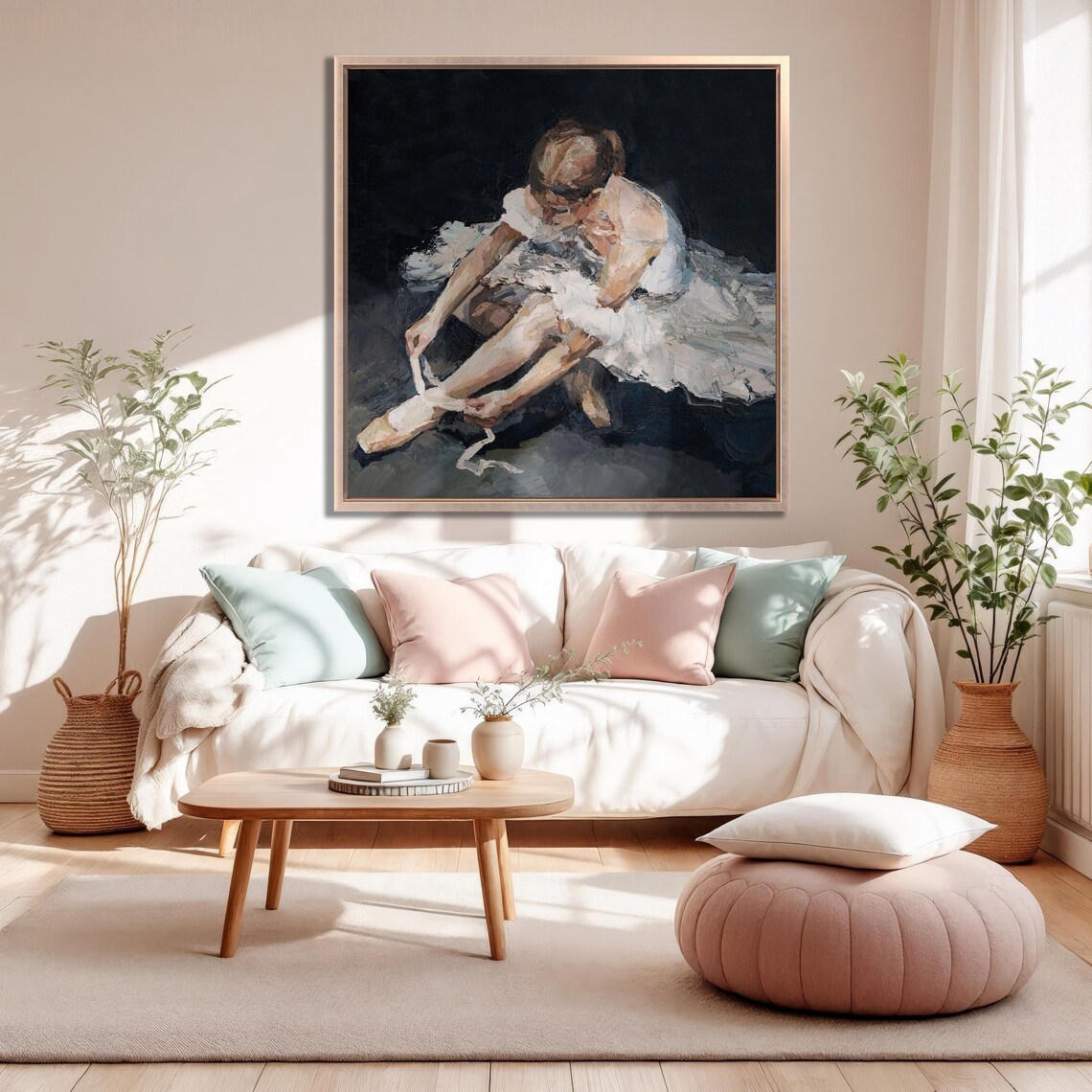 Impressionist Ballet Dancer Oil Painting Print - Image 3