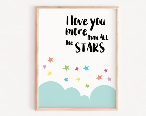 I Love You More Boys Quote Nursery Art Print
