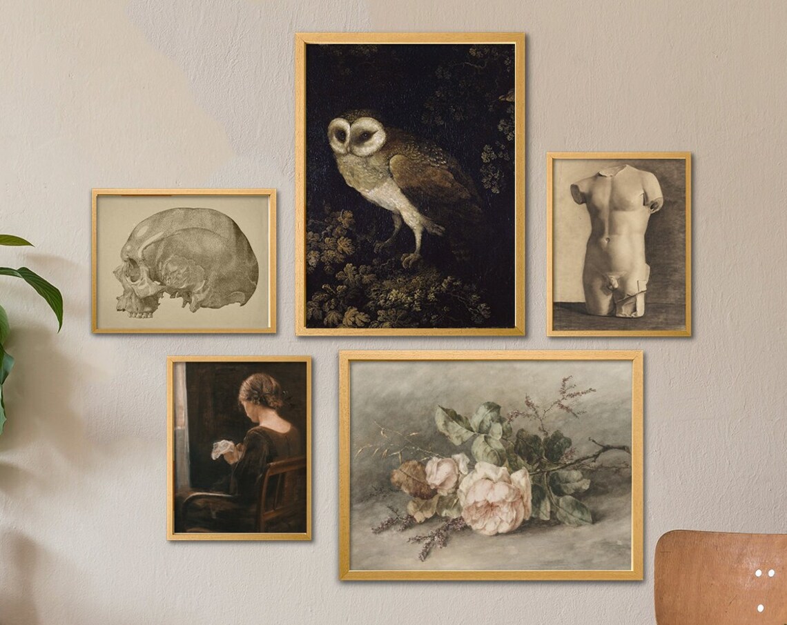 14th Century European Oil Paintings, Marble Art Print