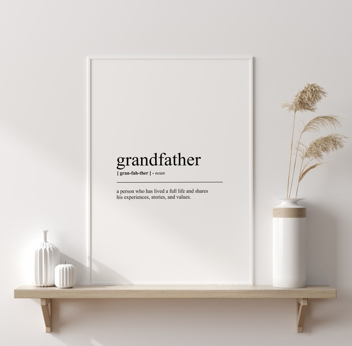 Grandfather Definition Dictionary Typography Sentimental Gift Poster - Image 3