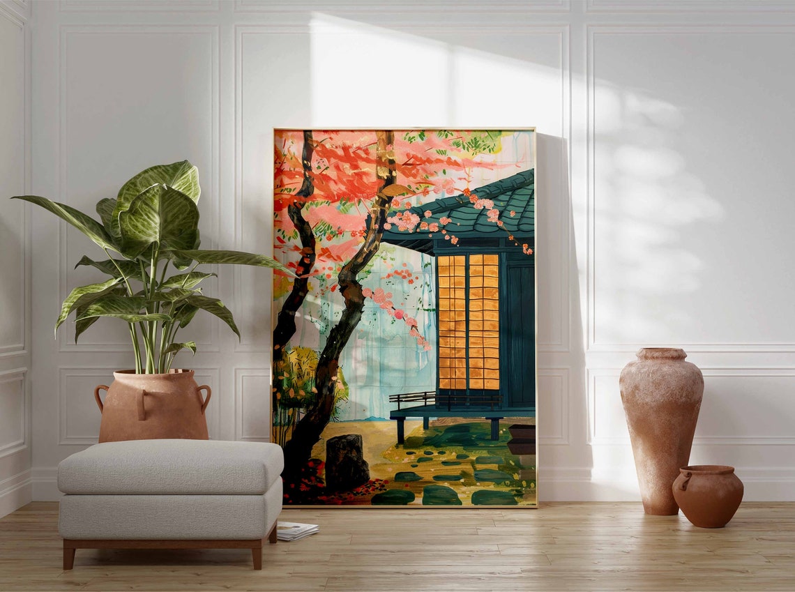 Traditional Japanese Tea House Poster Japanese Art Print Japanese Food Poster Asian Decor Traditional Japanese Art Oriental Print - Image 3