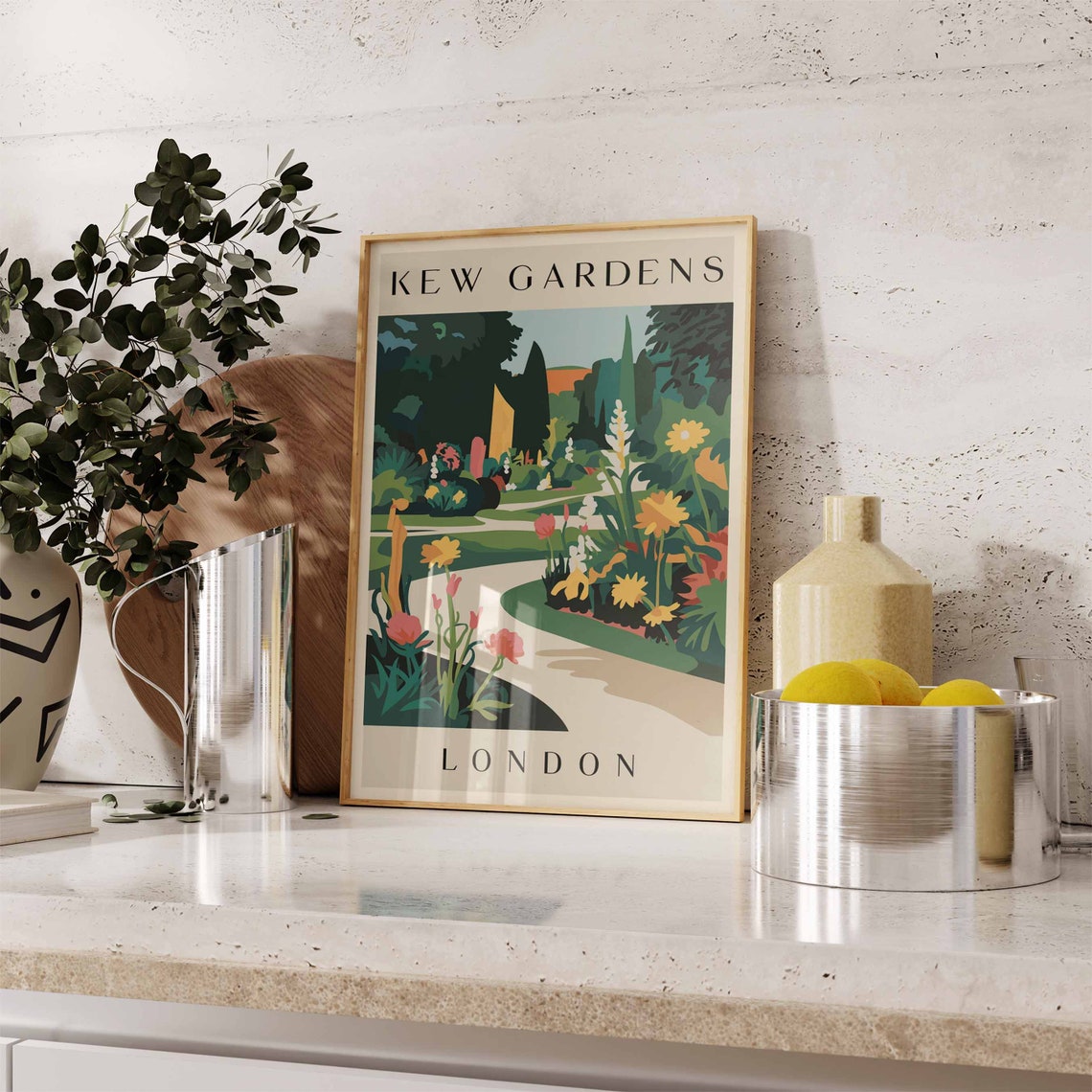 Kew Gardens Flower Path London Tulip Walk Botanical Art Poster - Image 2