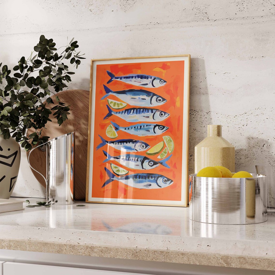 Vintage Fish Art Print, Seafood Kitchen Decor - Image 2