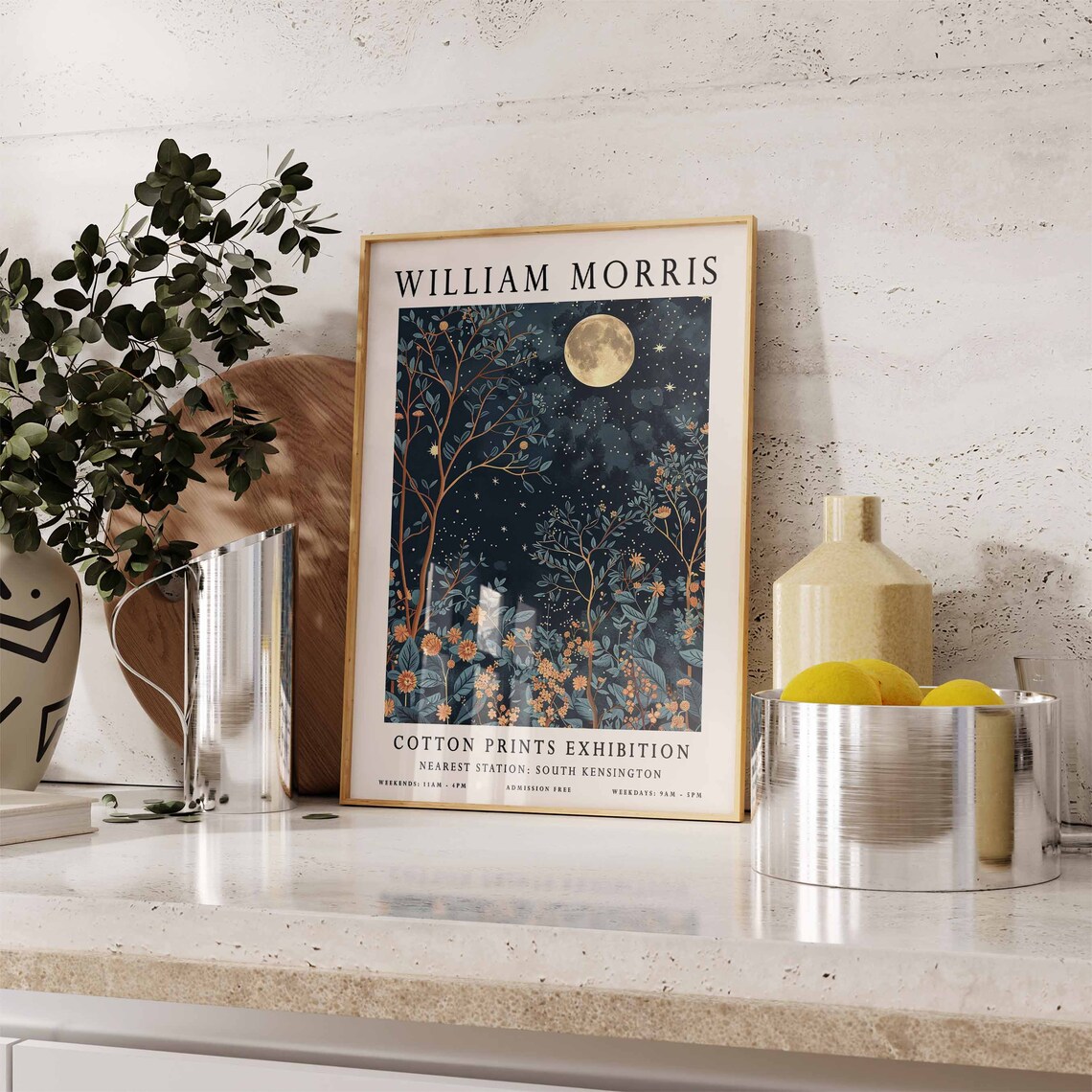 William Morris Moon Botanical Art Print, Kew Gardens - Image 2