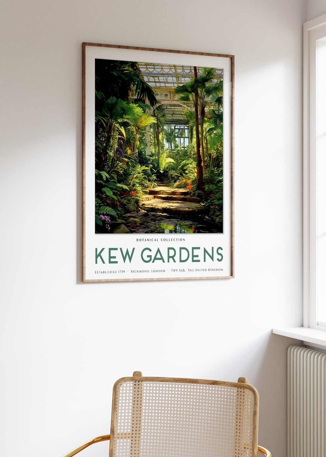 William Morris Kew Gardens London Vintage Travel Poster - Image 3