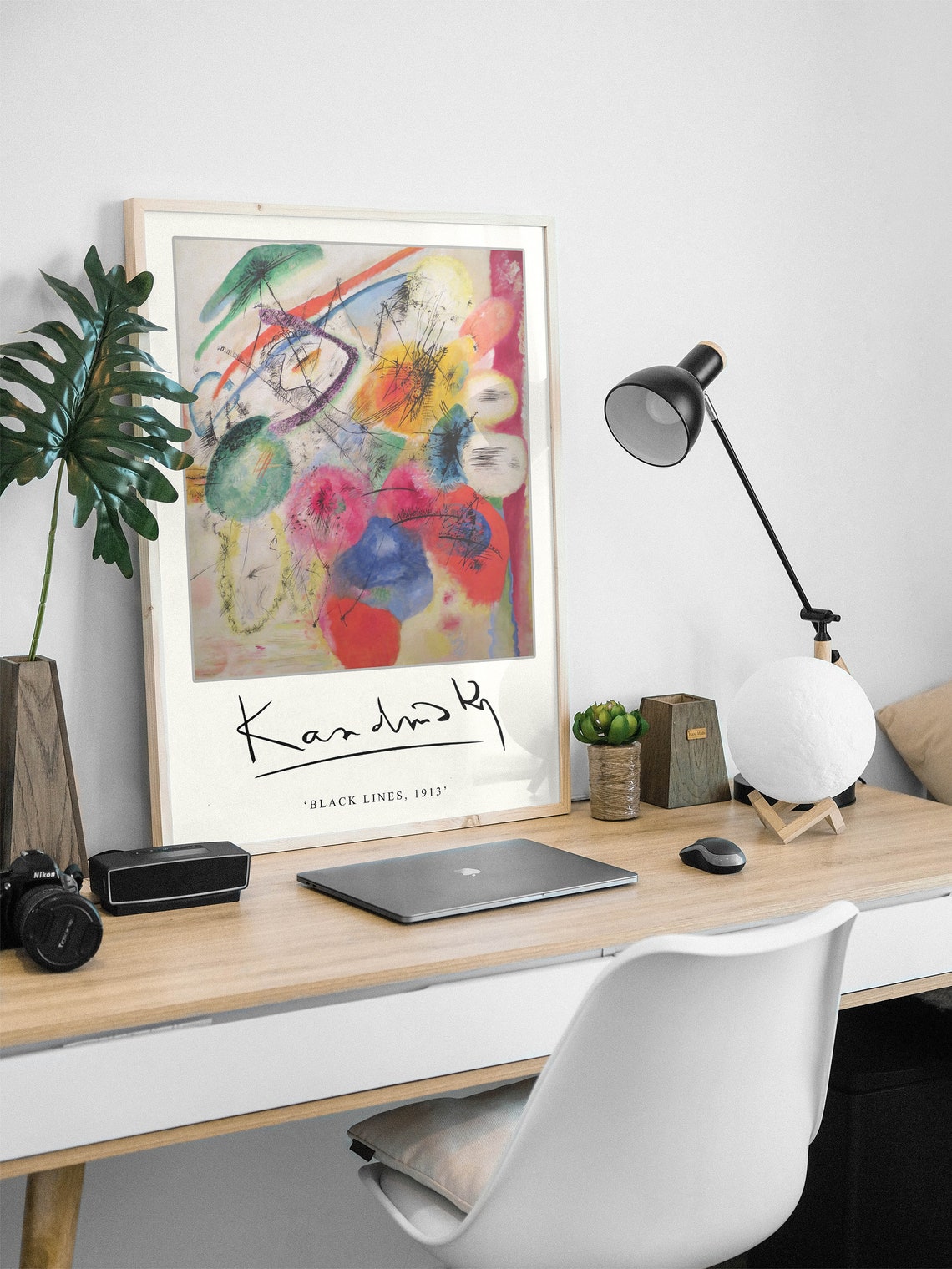 Kandinsky Black Lines Bauhaus Art Print - Image 2
