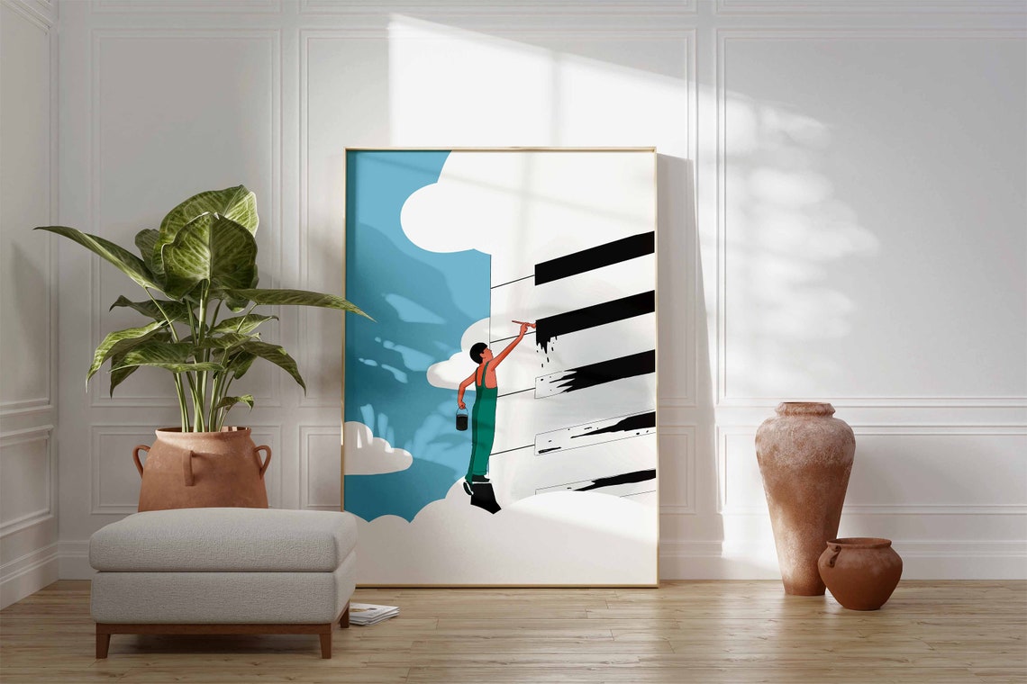 Piano Music Print Music Poster Retro Music Gift Music Wall Art Gift For Music Lover Gift For Musician Vintage Music Art - Image 2