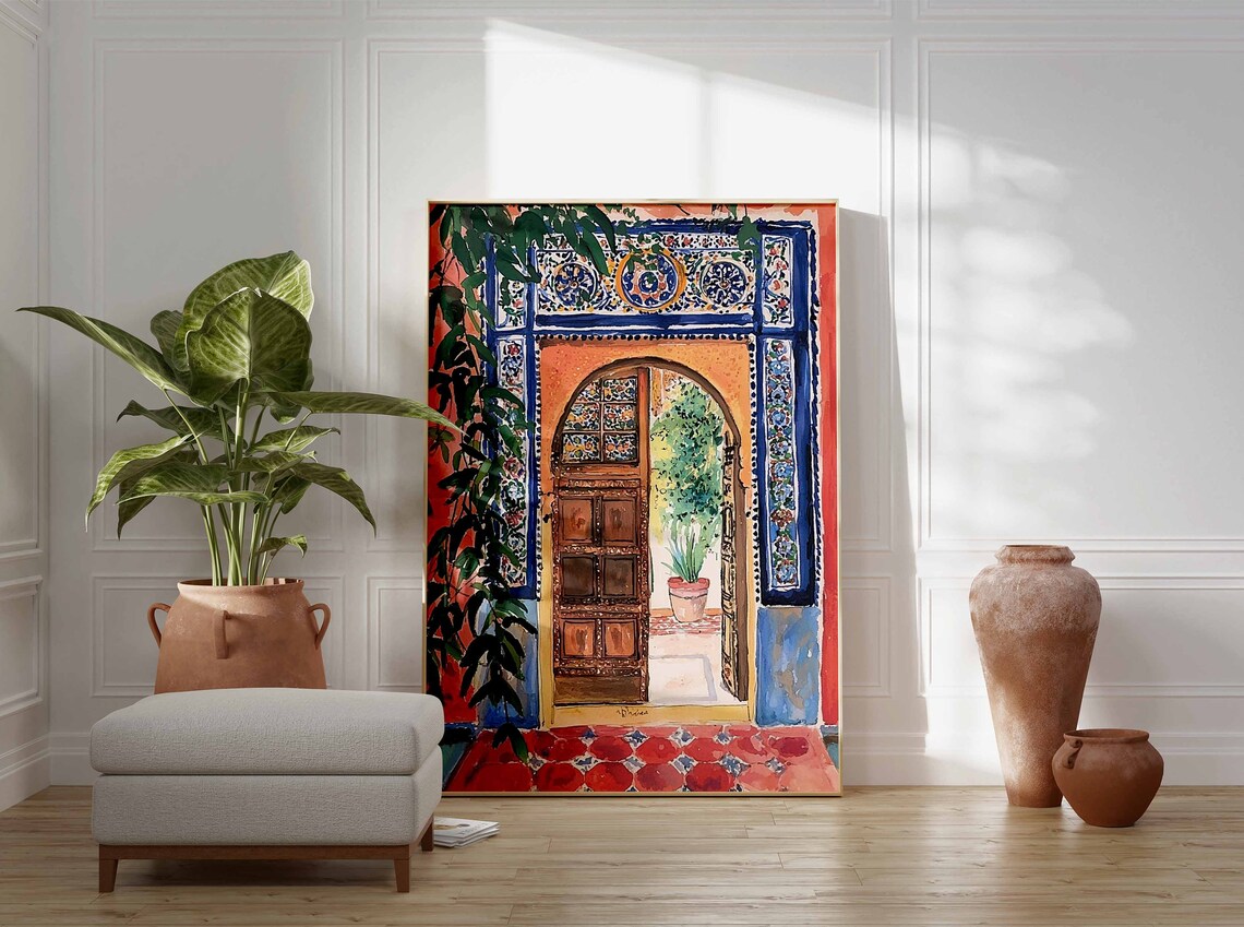 Islamic Botanical Print, Middle Eastern Decor Art - Image 2