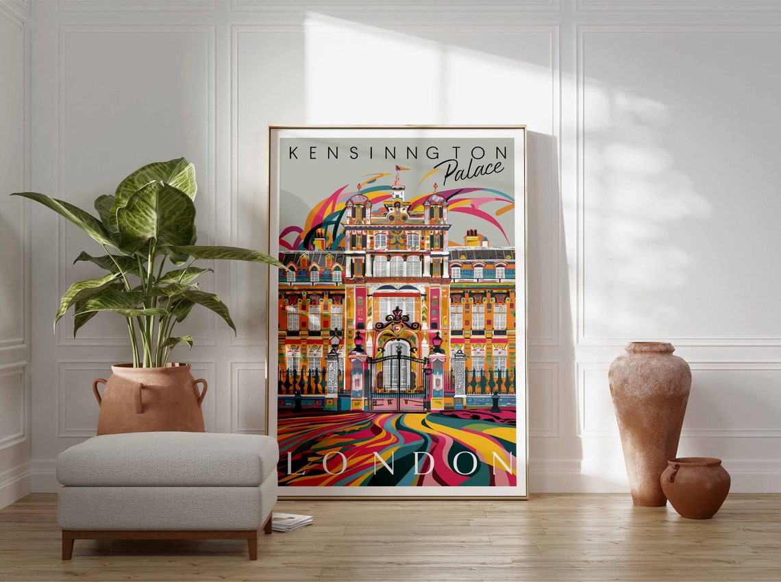 Kensington Palace Poster London Print London Art London Poster London Travel Print William Morris Print Vintage Decor - Image 3