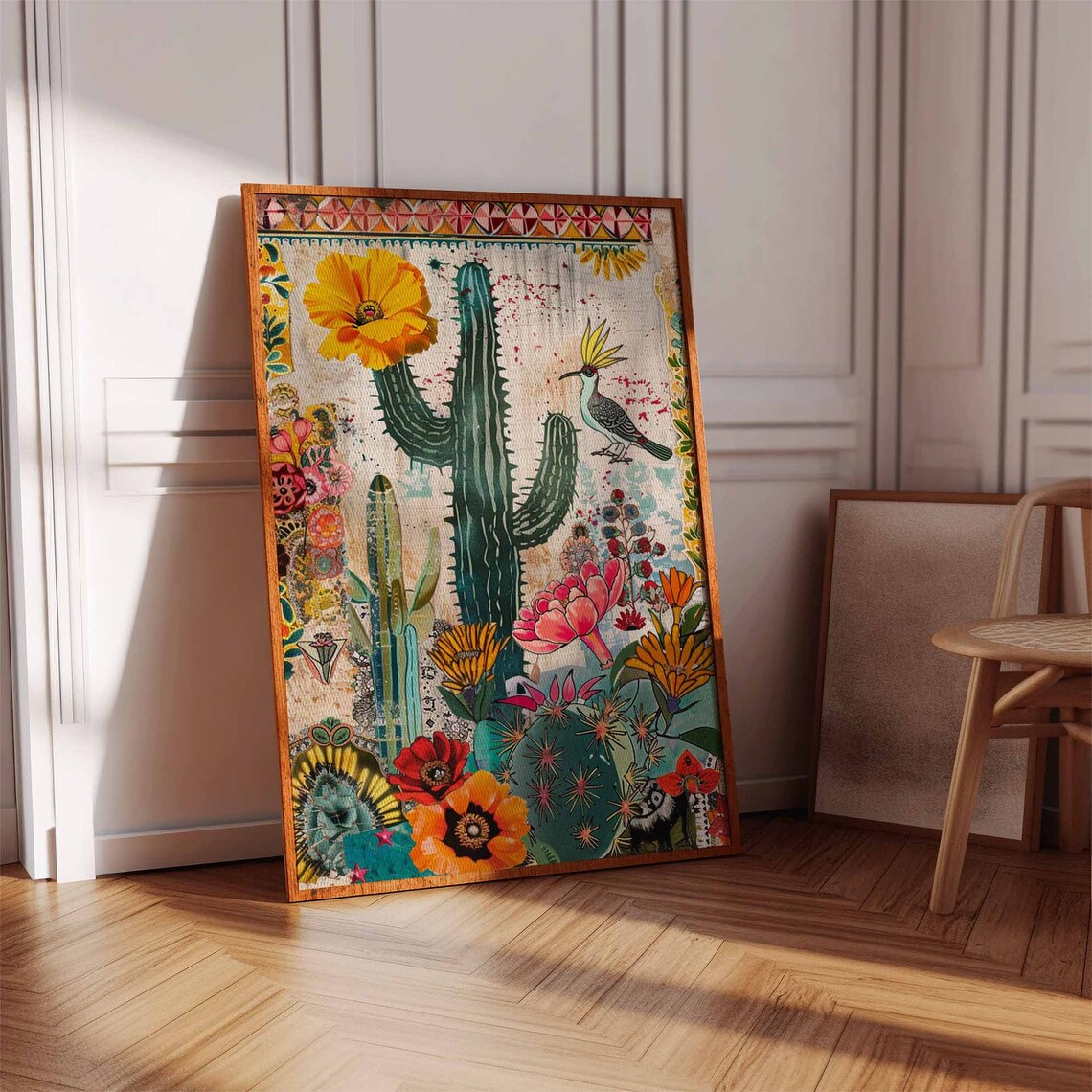 Vintage Mexican Floral Botanical Art Print - Image 3