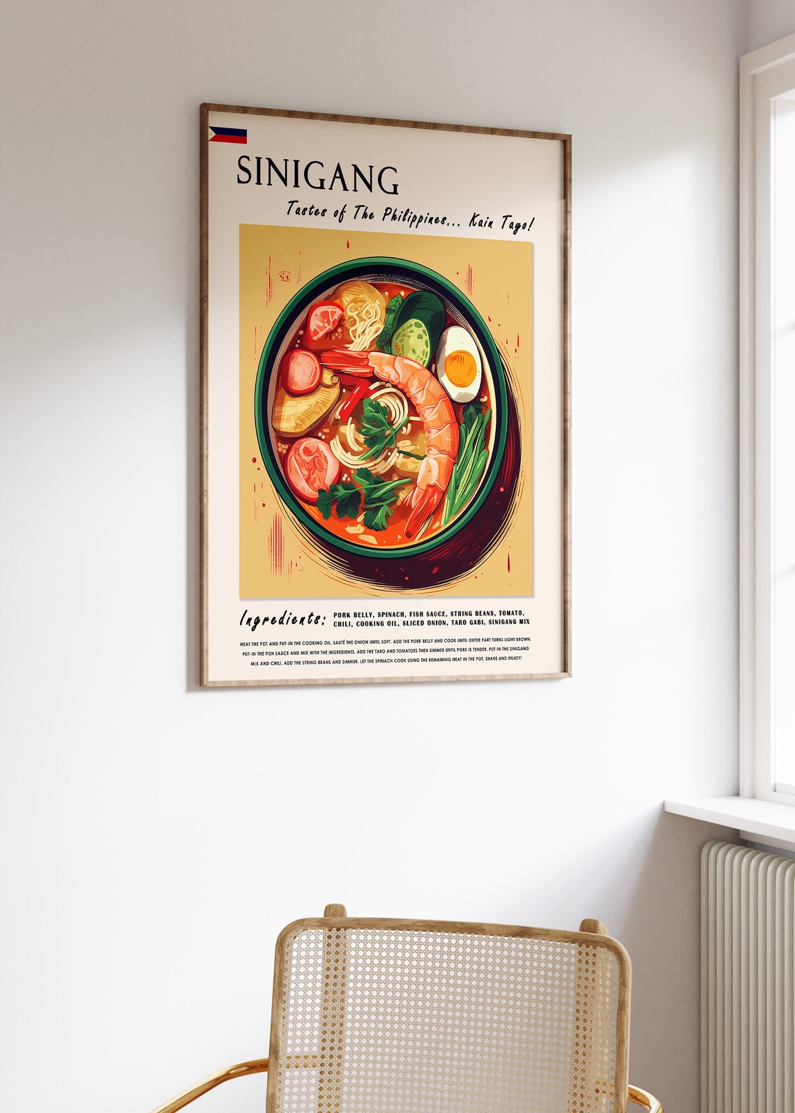 Sinigang Filipino Food Art Print, Kitchen Decor - Image 3