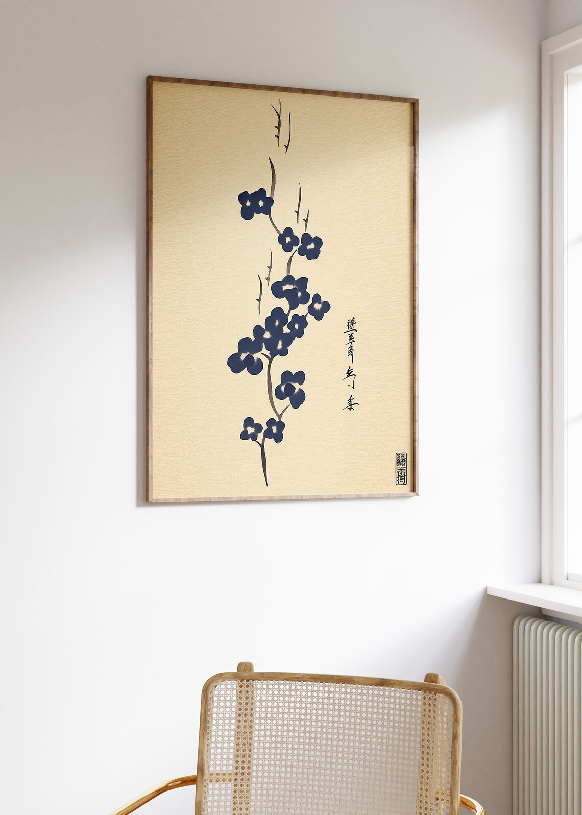 Japanese Floral Art Print, Vintage Asian Decor - Image 3