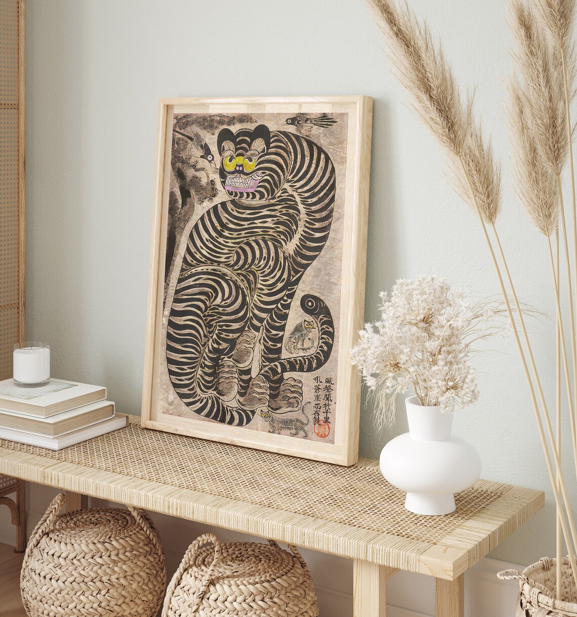 Vintage Tiger Animal Gift Idea Poster Print - Image 2