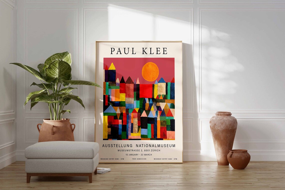 Paul Klee Castle And Sun Zurich Nationalmuseum Exhibition Poster - Image 3
