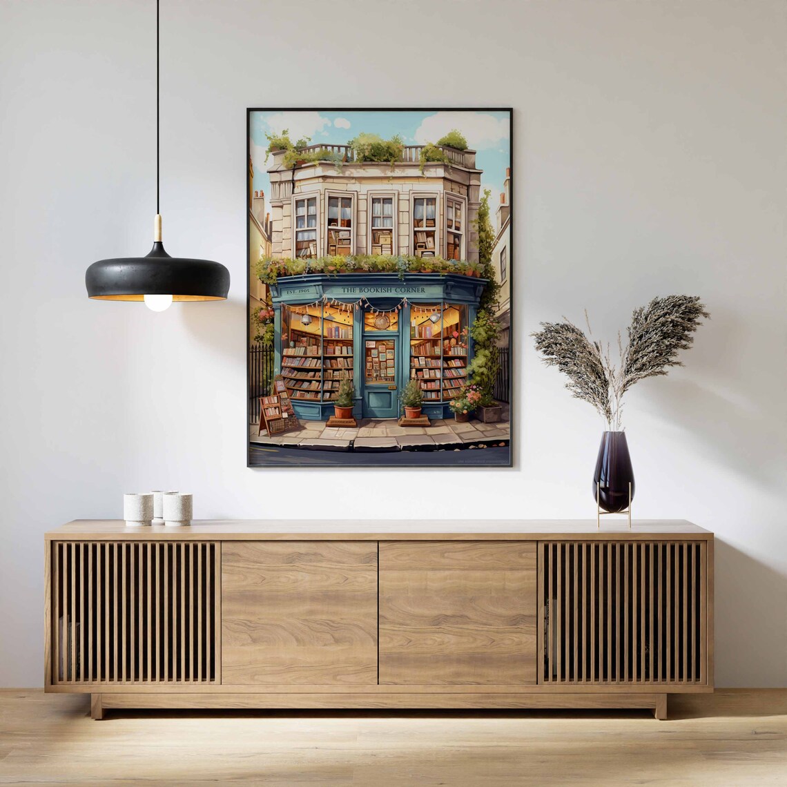 Vintage Book Store Poster, Book Lovers Art Print - Image 3