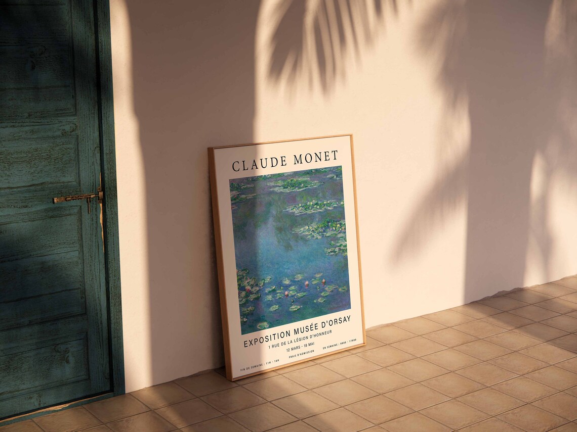 Monet Water Lilies Exhibition Poster Print - Image 3