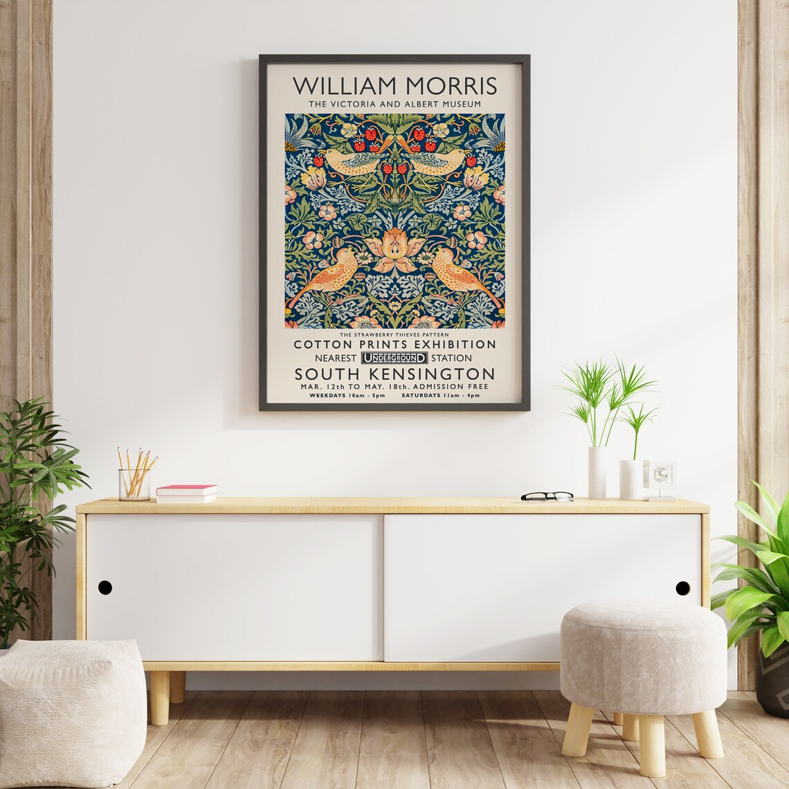 William Morris Strawberry Thieves Vintage Art Print - Image 2