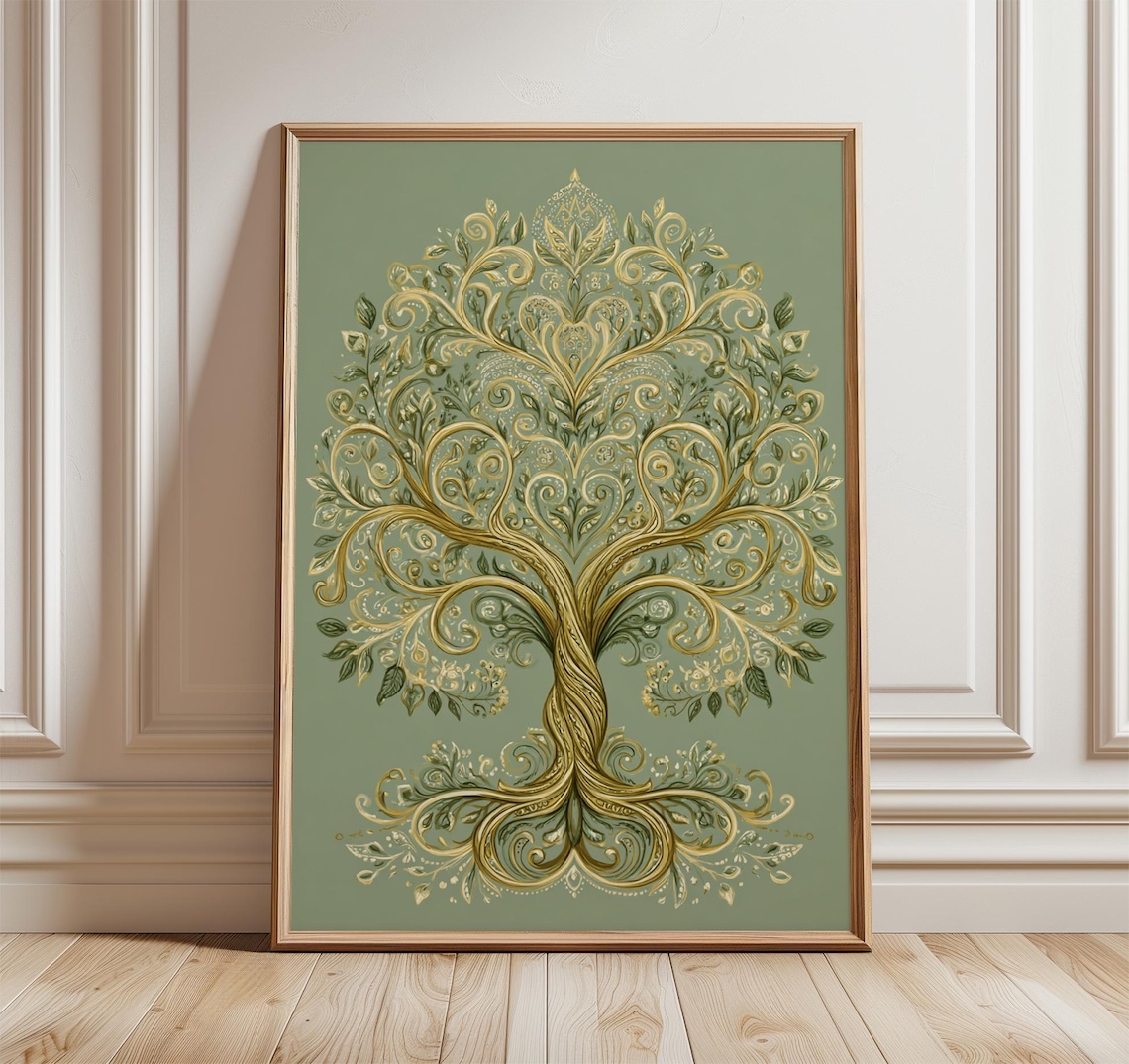 Tree Of Life Poster, Modern Minimalist Boho Art